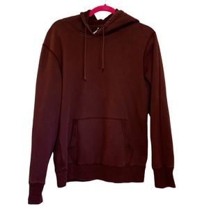 Reigning Champ Burgundy Wine Midweight Terry Relaxed Hoodie sz M